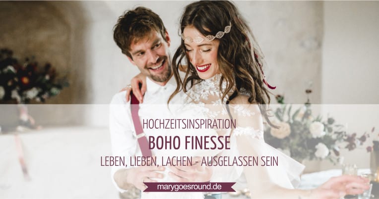 Hochzeitsinspiration: Boho Finesse, Marsala-Gold, Titelbild | marygoesround.de