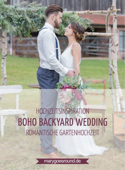 Hochzeitsinspiration: Boho-Backyard-Wedding / romantische Gartenhochzeit, Titelbild | marygoesround.de