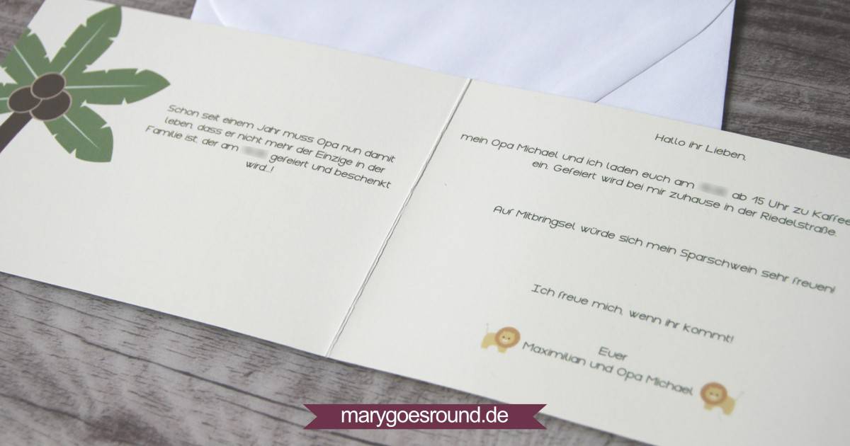 Einladung Kindergeburtstag | marygoesround.de