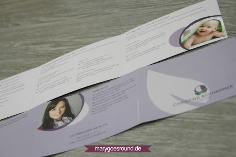 Corporate Design - Logo und Folder für Hebamme | marygoesround.de