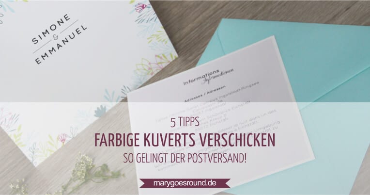 Farbige Kuverts / Briefumschläge, Hochzeitseinladungen | marygoesround.de