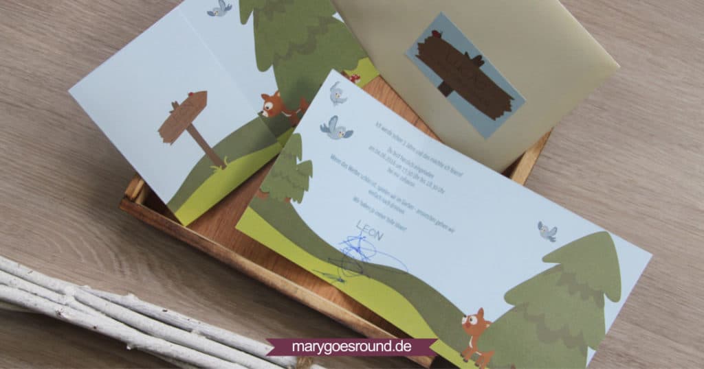 Geburtstagseinladung Kindergeburtstag Wald | marygoesround.de