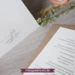 Hochzeitsset: Fingerabdrücke, Birkenholzpapier, Kraftpapier (Einladungskarte) | marygoesround.de