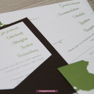 Hochzeitseinladung zweisprachig, Tipps für mehrsprachige Hochzeitspapeterie - je Sprache eine Einladung | marygoesround.de