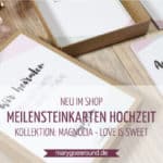 Meilensteinkarten für die Hochzeitsplanung, Kollektion "Magnolia - Love is Sweet" | marygoesround.de