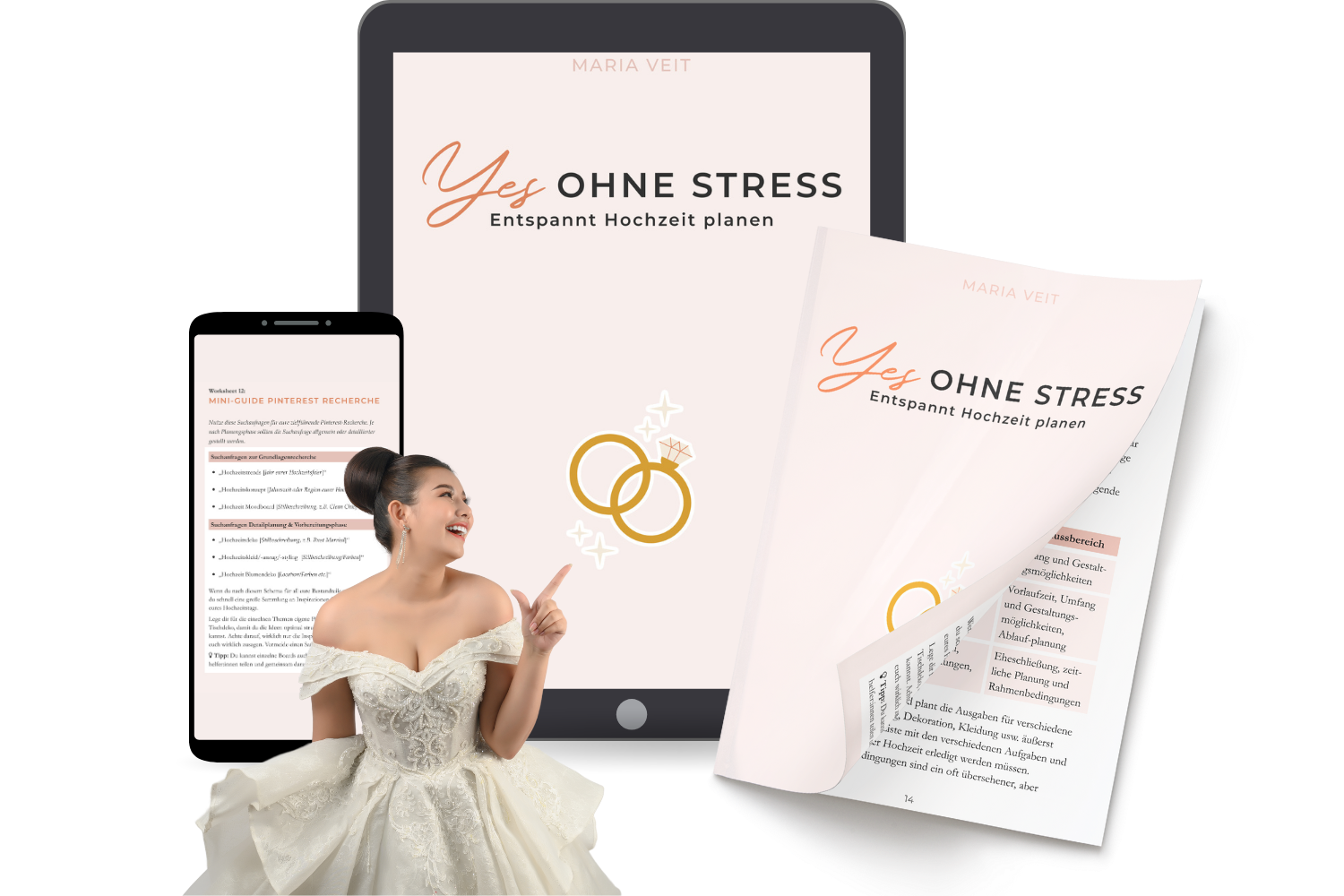 Buch "Yes ohne Stress": entspannte Hochzeitsplanung mit vielen Infos zu Gelassenheit und Checklisten