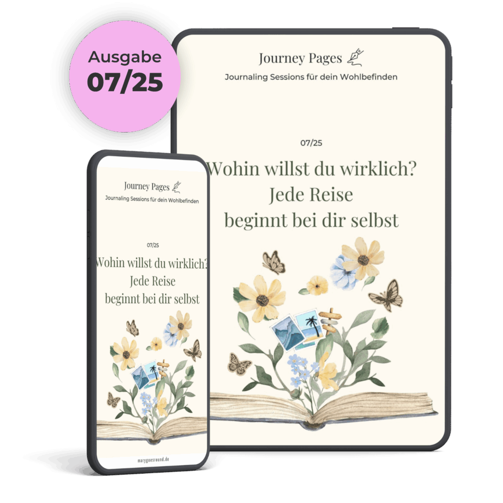 Journey Pages: monatliche Journaling Sessions für mehr Wohlbefinden in der Membership (Ausgabe 07/25, Reise)