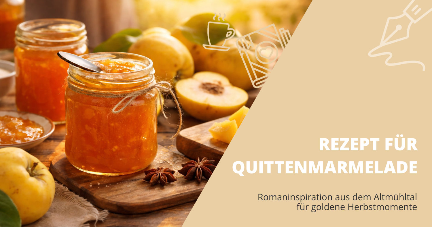 Quittenmarmelade-Rezept, Romaninspiration für den Herbst aus dem Altmühltal