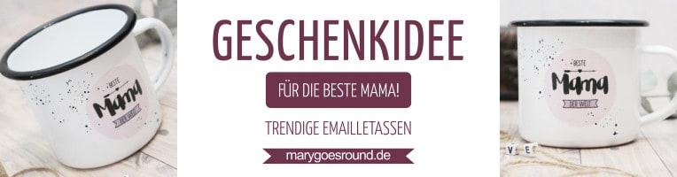 Trendige Emailletasse "Beste Mama der Welt" | marygoesround.de